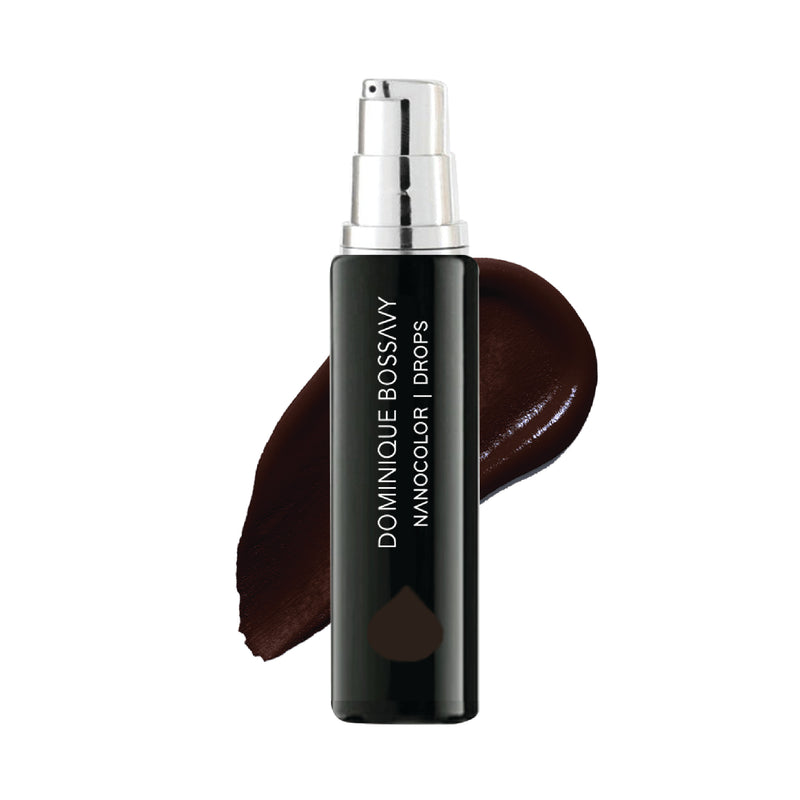 Actual color of Nanocolor Drop Black Jack permanent makeup pigment for lip blushing