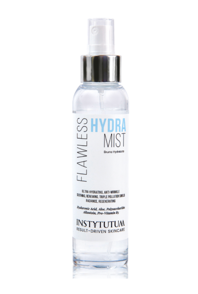 Flawless Hydra Mist instantly absorbs and quenches dull and dry skin with ultimate hydration, relieves dryness and provides a luminous, dewy, youthful complexion